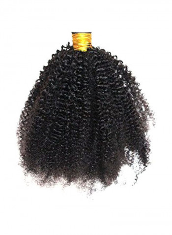 Unprocessed Brazilian Afro Curl Hair Extension Black