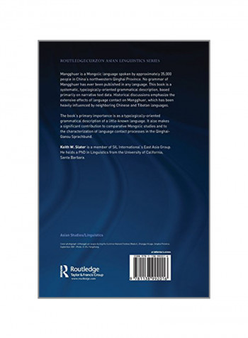A Grammar Of Mangghuer Paperback