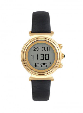 Women's Water Resistant Leather Digital Watch WF-14L