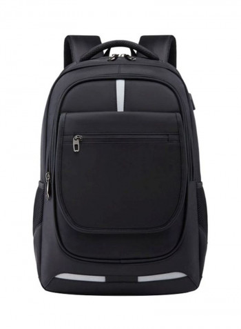 Waterproof Canvas Backpack Black/White