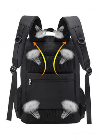 Waterproof Canvas Backpack Black/White