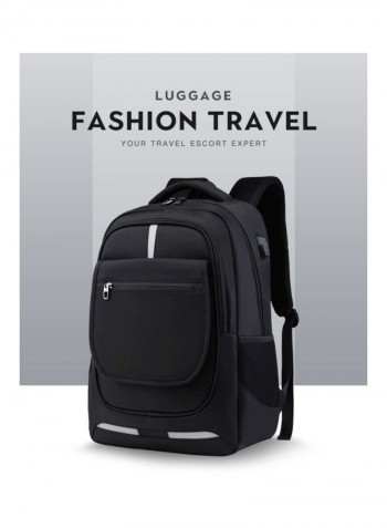 Waterproof Canvas Backpack Black/White
