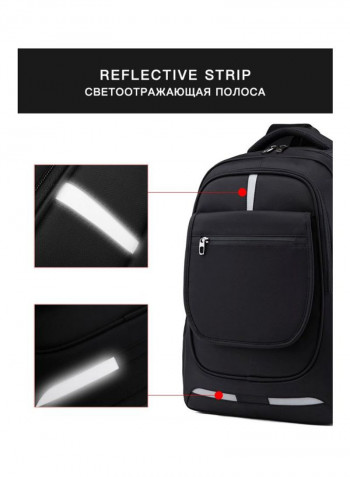 Waterproof Canvas Backpack Black/White