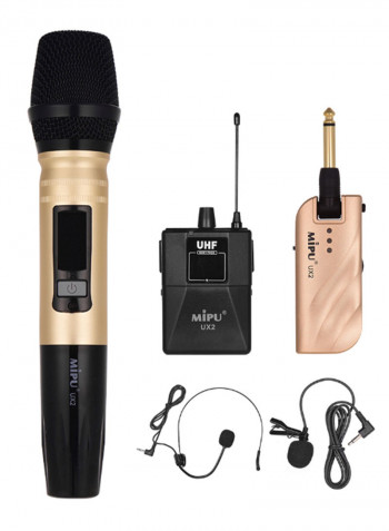 Professional Dual-Channel Wireless Microphone Kit For Karaoke MI2052 Rose Gold/Silver/White