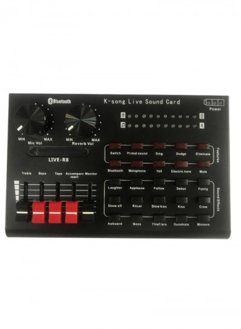 10-Piece R8 Live Sound Card Set Black/Red/White