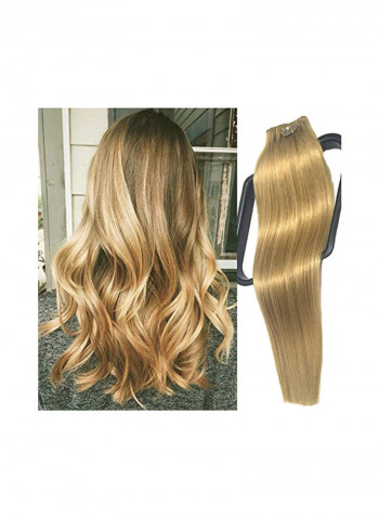 Clip In Human Hair Extension Brown 20inch