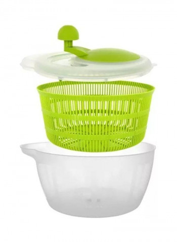 3-Piece Vegetable Fruit Dipper Drain Basket Green/White