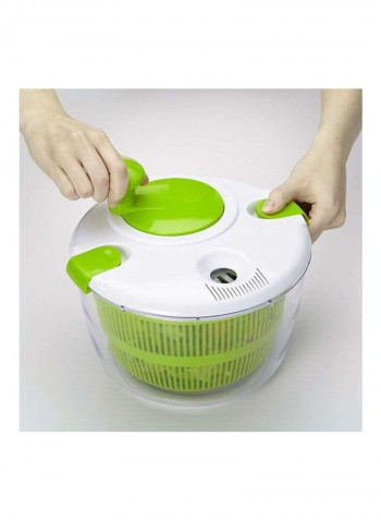 3-Piece Vegetable Fruit Dipper Drain Basket Green/White