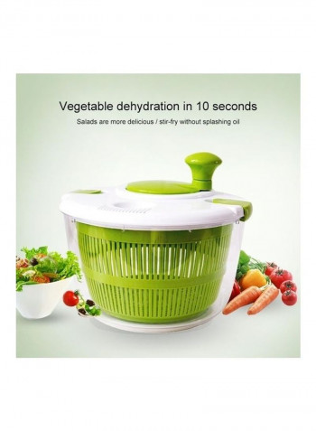 3-Piece Vegetable Fruit Dipper Drain Basket Green/White