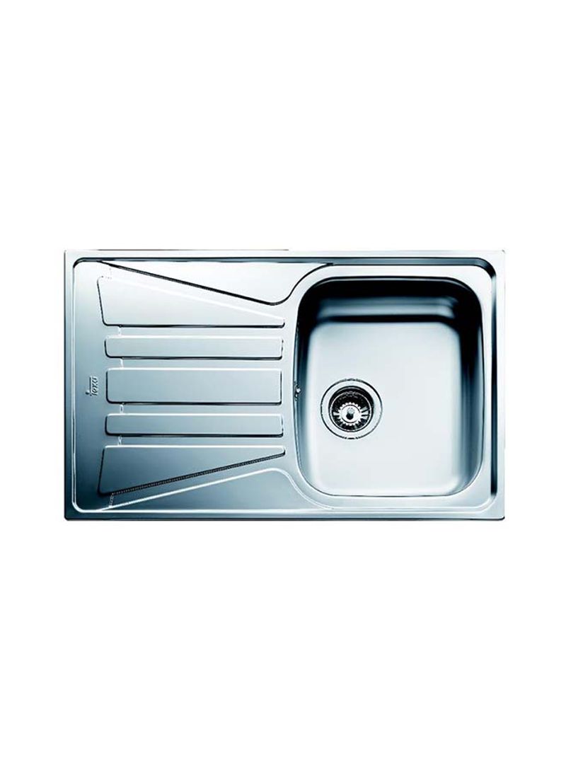 Basico 79 1B 1D Inset Stainless Steel One Bowl And One Drainer Sink Silver 790x500x160mmmm