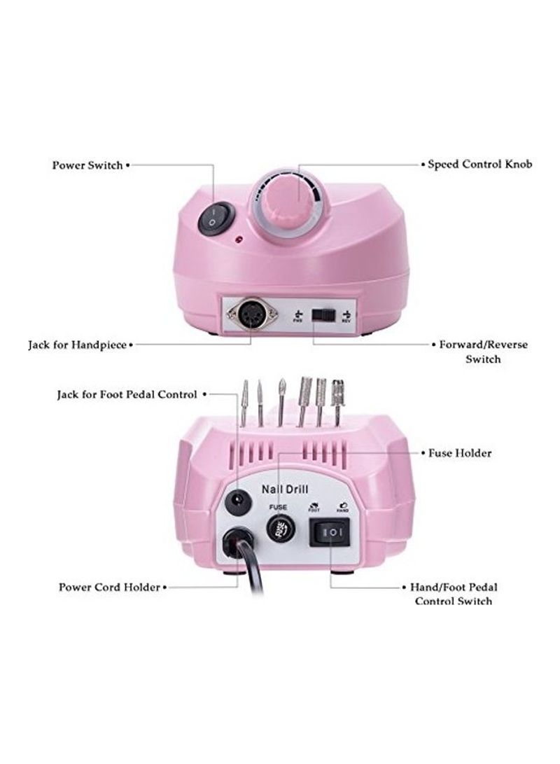 Professional Electric Nail File Drill Machine Pink
