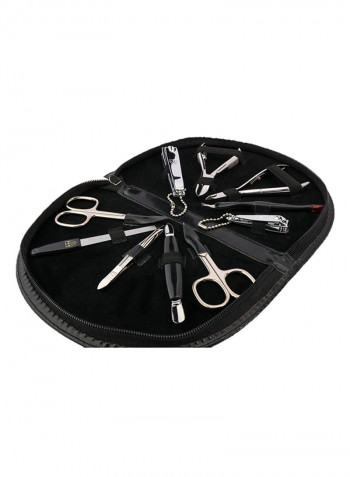 10-Piece Manicure Pedicure Set With Case Multicolour