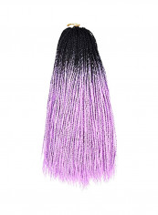 Pack of 6 Senegalese Twist Crochet Braided Hair Extensions Black/Light Purple 24inch