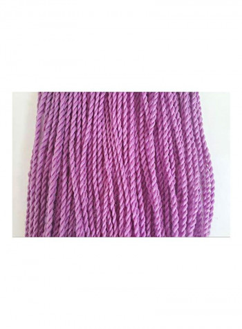 Pack of 6 Senegalese Twist Crochet Braided Hair Extensions Black/Light Purple 24inch