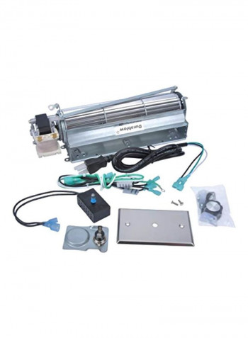 Replacement Fireplace Blower Fan Kit Silver 12.5x3.5x4inch