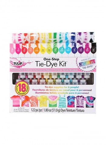 122-Piece One Step Tie Dye Kit Multicolour