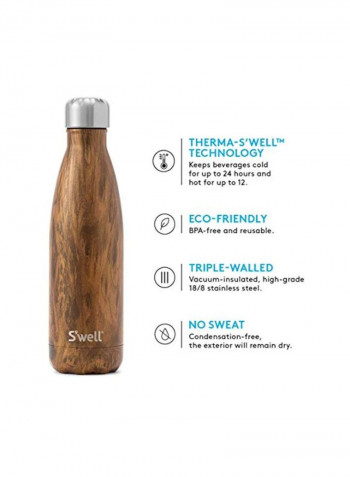 Insulated Stainless Steel Bottle Black/Silver 25ounce