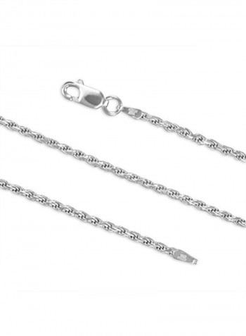 925 Sterling Silver Rope Chain Necklace