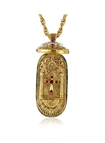 14 Karat Gold Open Enclosed Crucifix Pendant