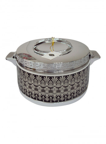 Ceramic Hot Pot Silver/Black 5.5L