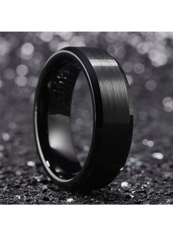 Tungsten Carbide Brushed Finish Wedding Ring