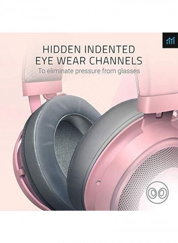 RZ04-02830300-R3M1 Kraken Gaming Headset For PC, Xbox, PS4, Nintendo Switch Pink/Grey