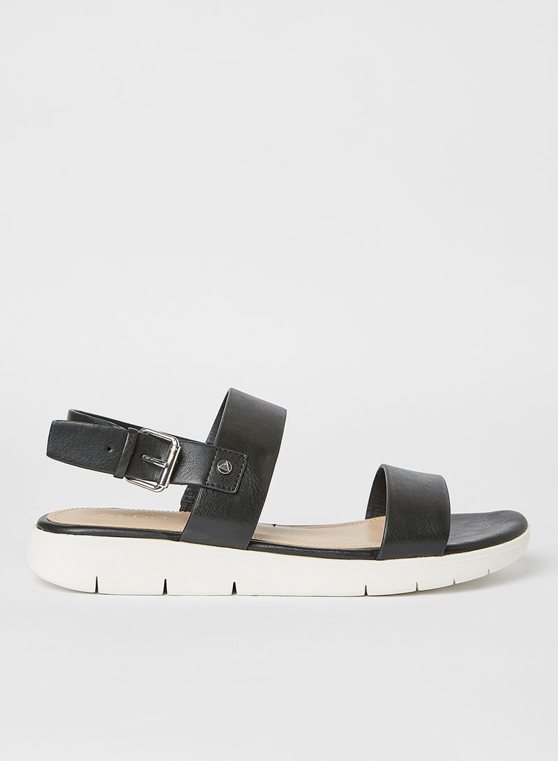 Woema Faux Leather Sandals Black