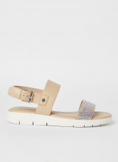 Woema Faux Leather Sandals فضي / بيج تقييمات Woema Faux Leather Sandals فضي / بيج