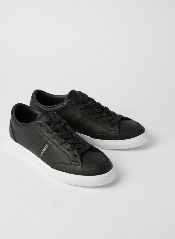 Leather Sneakers Black/Off White