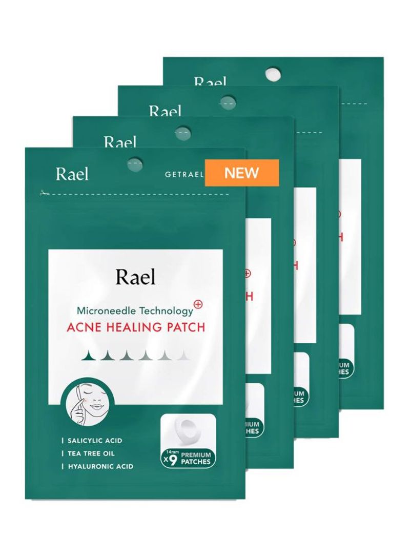 Pack Of 4 Microneedle Technology Acne Healing Patch Clear 14millimeter