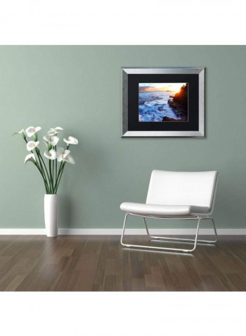 Hawaii 4 Silver Framed Wall Art Multicolour 11 x 14inch