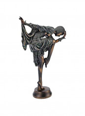 The Snake Dancer Art Deco Sculpture Black/Gold 7x3x11inch