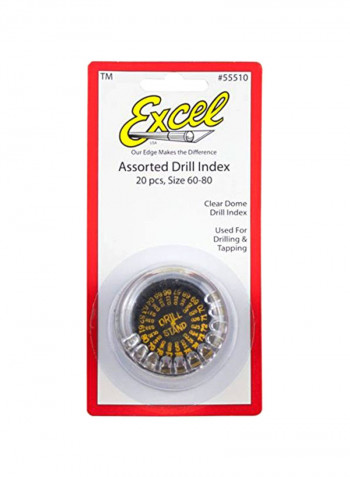 20-Piece Drill Bit Set Silver 1.9x3x6.1inch
