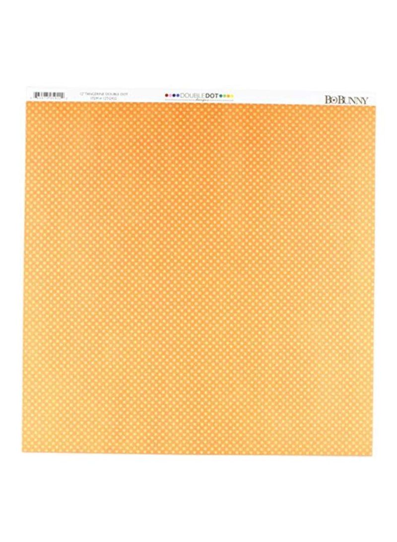 Double Dot Card Stock Paper Tangerine