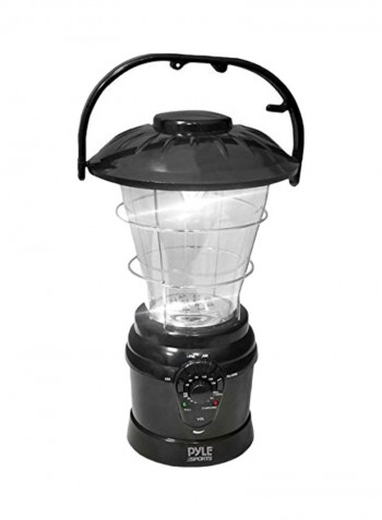 Hand Crank LED Lantern Black/Clear 5.8x9.5x6inch