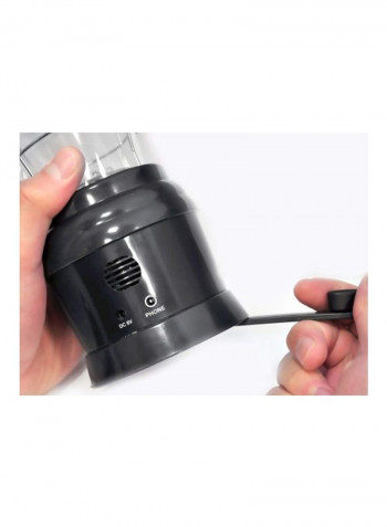 Hand Crank LED Lantern Black/Clear 5.8x9.5x6inch