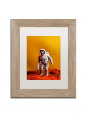 Space Needle Snow Wooden Framed Wall Art Multicolour 11 x 14inch