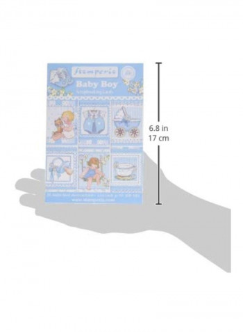 24-Piece Scrapbooking Cards Set Blue
