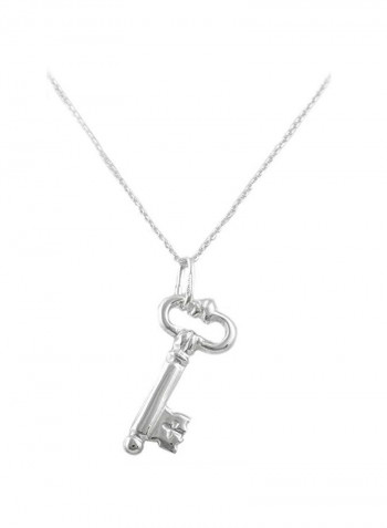 925 Sterling Silver Key Pendant Necklace