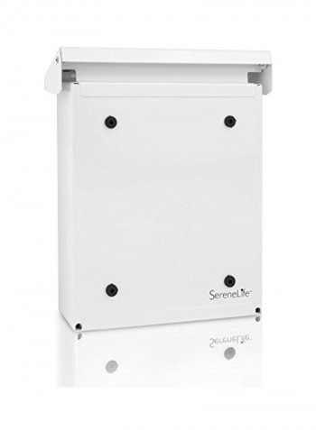Wall Mount Locking Mailbox White 8.3x10x2.7inch