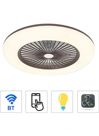 180V-265V Ceiling Fan With Lighting LED Lights Multicolour 54x54x18cm