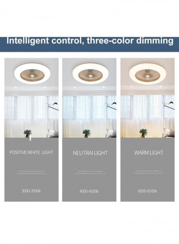 180V-265V Ceiling Fan With Lighting LED Lights Multicolour 54x54x18cm