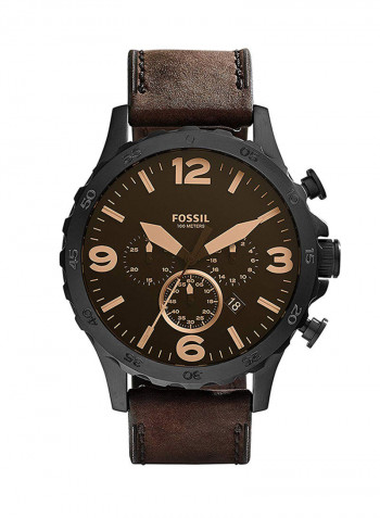 Men's Leather Analog Wrist Watch JR1487