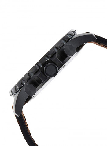 Men's Leather Analog Wrist Watch JR1487