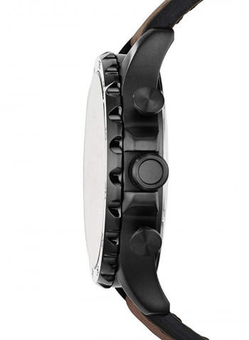 Men's Leather Analog Wrist Watch JR1487
