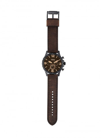 Men's Leather Analog Wrist Watch JR1487