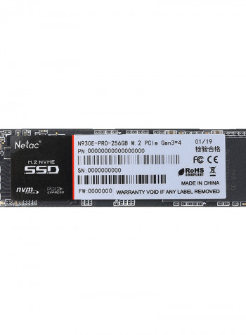 Netac N930E Pro M.2 2280 NVMe PCIe Gen3*4 3D MLC/TLC NAND Flash Hard Drive 256GB Black