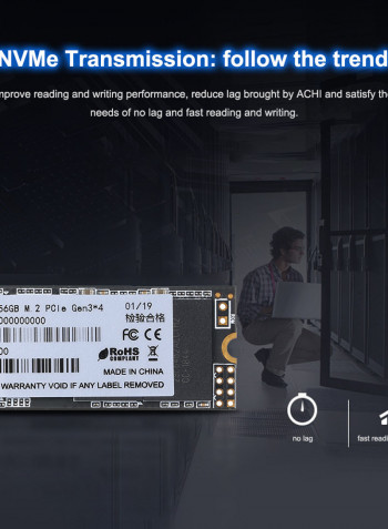 Netac N930E Pro M.2 2280 NVMe PCIe Gen3*4 3D MLC/TLC NAND Flash Hard Drive 256غيغابايت أسود