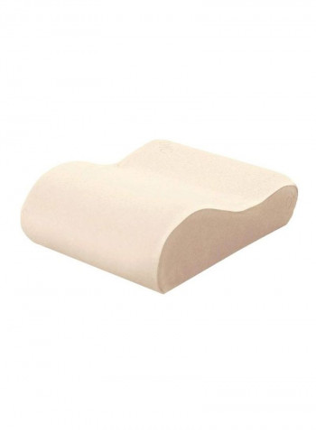 Travel Neck Pillow Polyester Beige 10x13x4inch