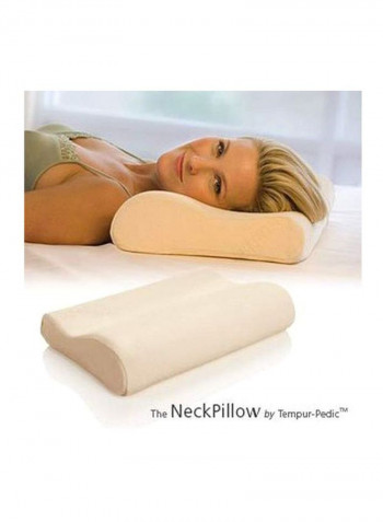 Travel Neck Pillow Polyester Beige 10x13x4inch